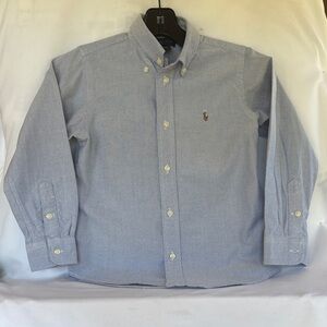 LIKE NEW! KIDS’ RALPH LAUREN BLUE BUTTON-DOWN SHIRT, SIZE 6